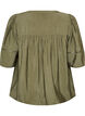 Viscose blouse with pintucks and balloon effect, Green, Packshot image number 1