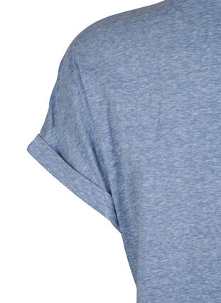 Melange t-shirt with short sleeves, Moonlight Blue Mel. , Packshot image number 3