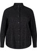 Viscose shirt jacket with tone-on-tone pattern, Black, Packshot image number 0