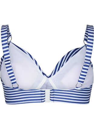 Printed bikini bra with underwire - Blue - Sz. 42-60 - Zizzifashion
