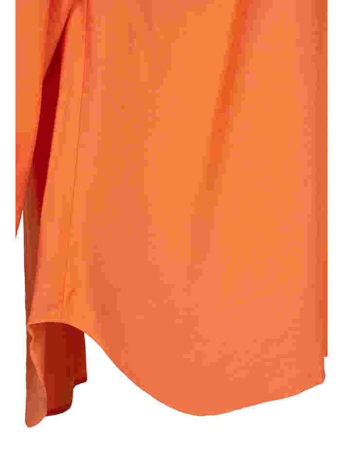 Long shirt in viscose, Celosia Orange, Packshot image number 3