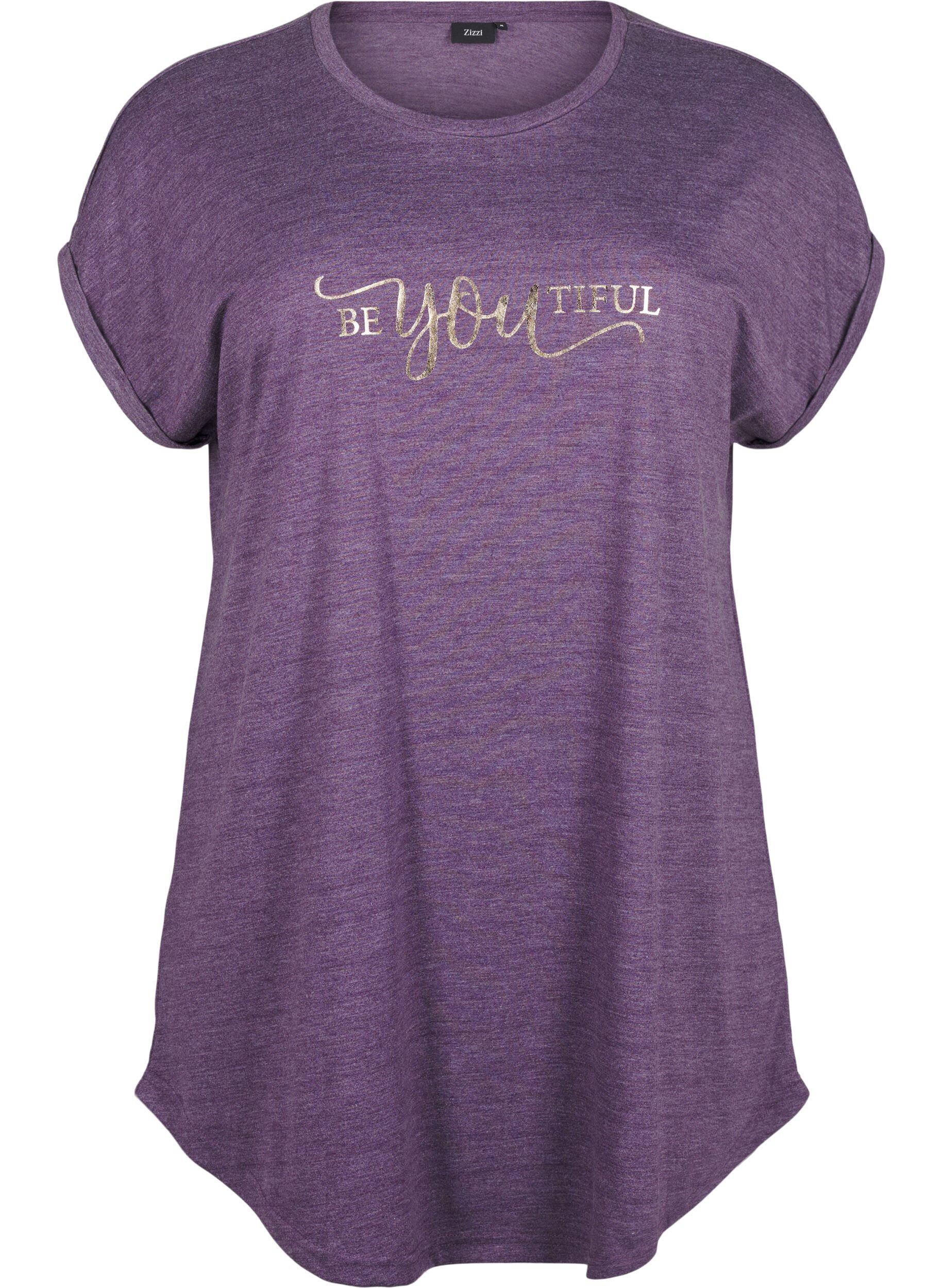 Short sleeve nightgown with text print