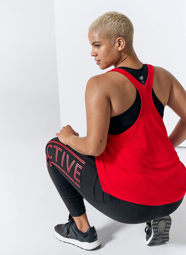 Sports top with racer back, Haute Red, Image image number 1