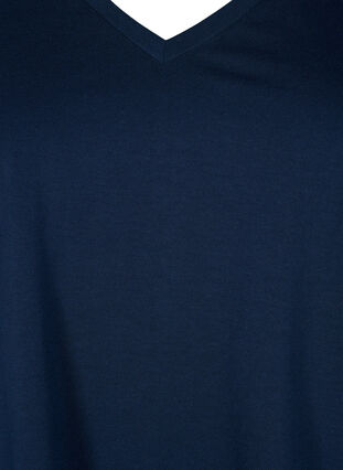Short sleeve t-shirt with v-neckline, Navy Blazer, Packshot image number 2