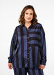 Satin shirt with stripes, Spellbound w. Black, Model image number 0