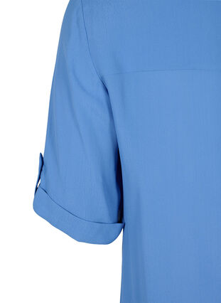 Viscose tunic with short sleeves, Ultramarine, Packshot image number 3