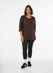 Sports top with 3/4 sleeves, Brown, Model image number 1