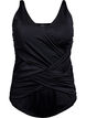 Swimsuit with a draped cross detail, Black, Packshot image number 0