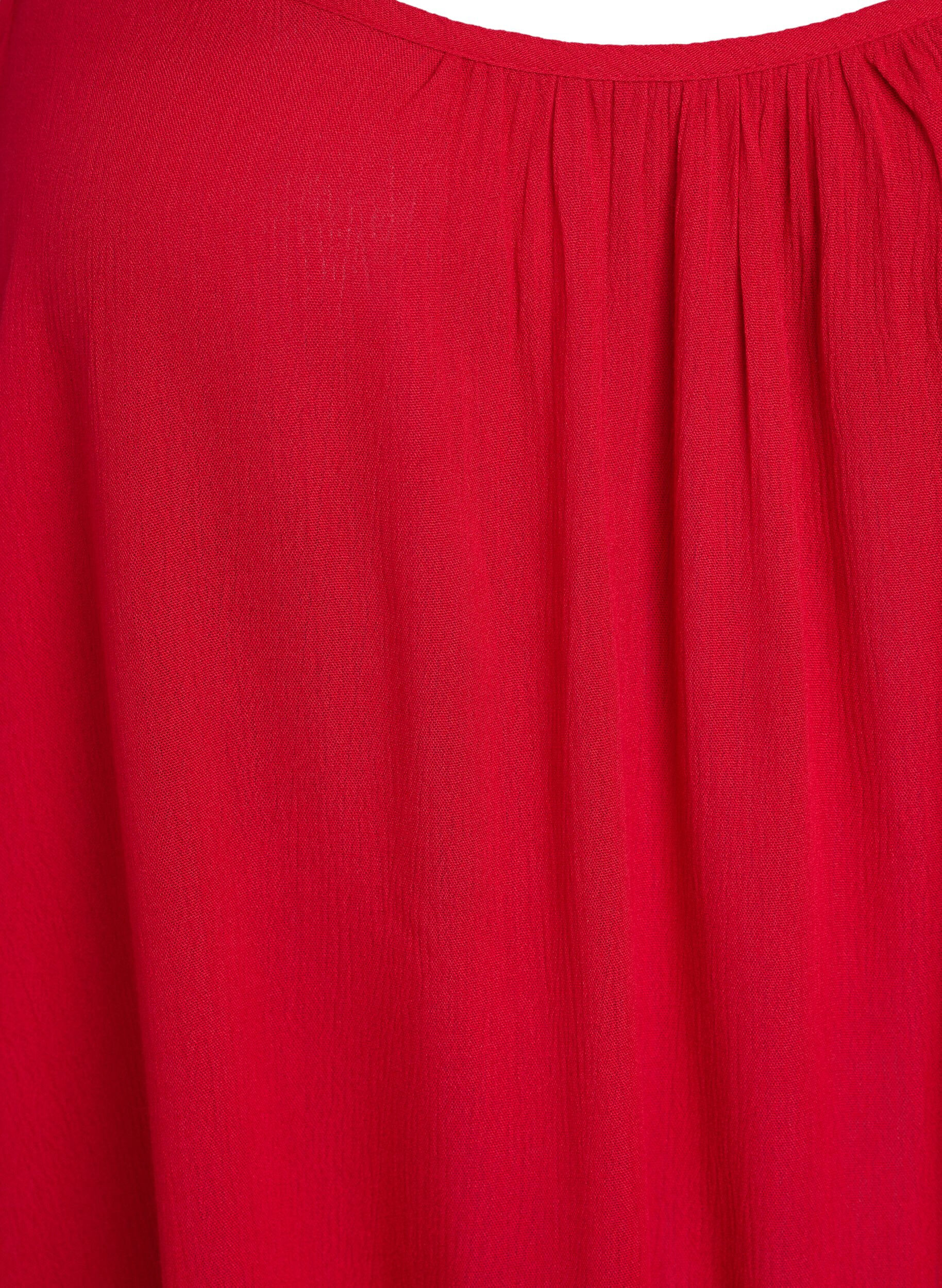 Zizzifashion Strap top in viscose, Red, Packshot image number 2