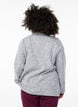 Jersey cardigan with a high collar and zip, Grey, Model image number 2