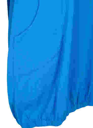 Short-sleeved cotton dress, French Blue, Packshot image number 3