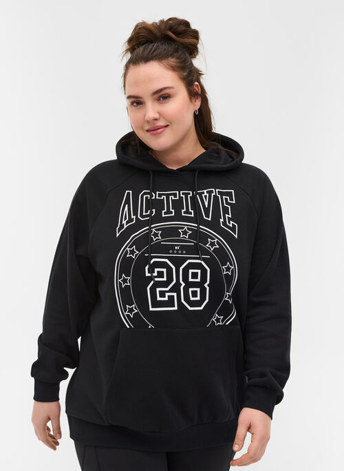Hooded sweatshirt with print details