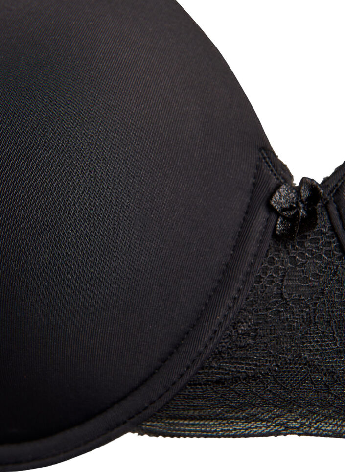 Moulded t-shirt bra with smooth cups, Black, Packshot image number 2