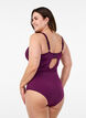Swimsuit with underwire and draping, Purple, Model image number 1
