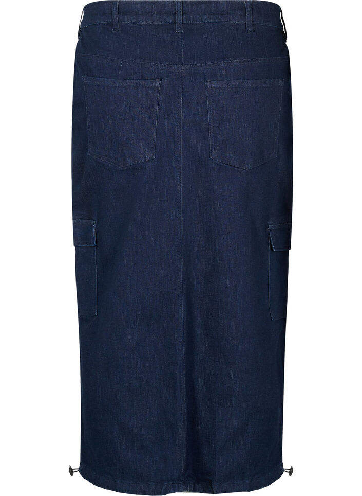 Denim maxi skirt, Dark Blue Denim, Packshot image number 1