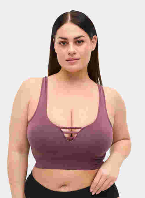Lightly padded bra with string details