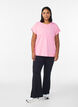 Solid-coloured training T-shirt, Pink, Model image number 1