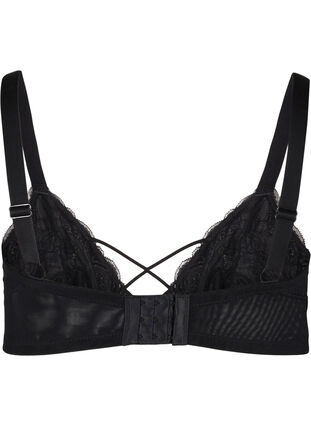 Lace bra without padding, Black, Packshot image number 1