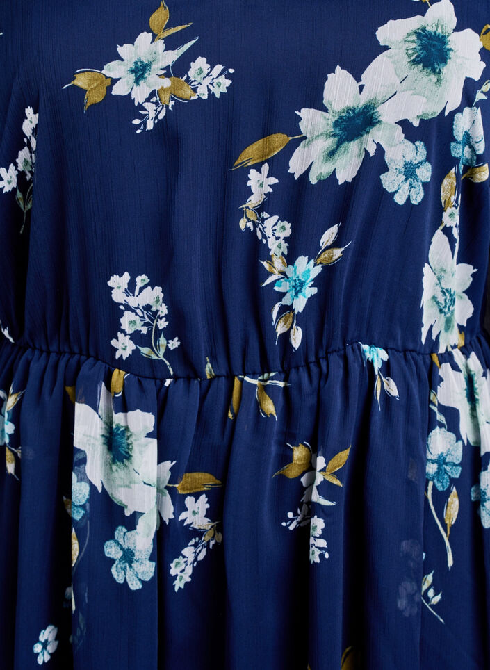 Chiffon party dress with long sleeves, Blue, Packshot image number 3