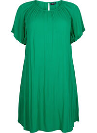 Viscose dress with short sleeves