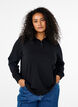 Long-sleeved polo shirt, Black, Model image number 0