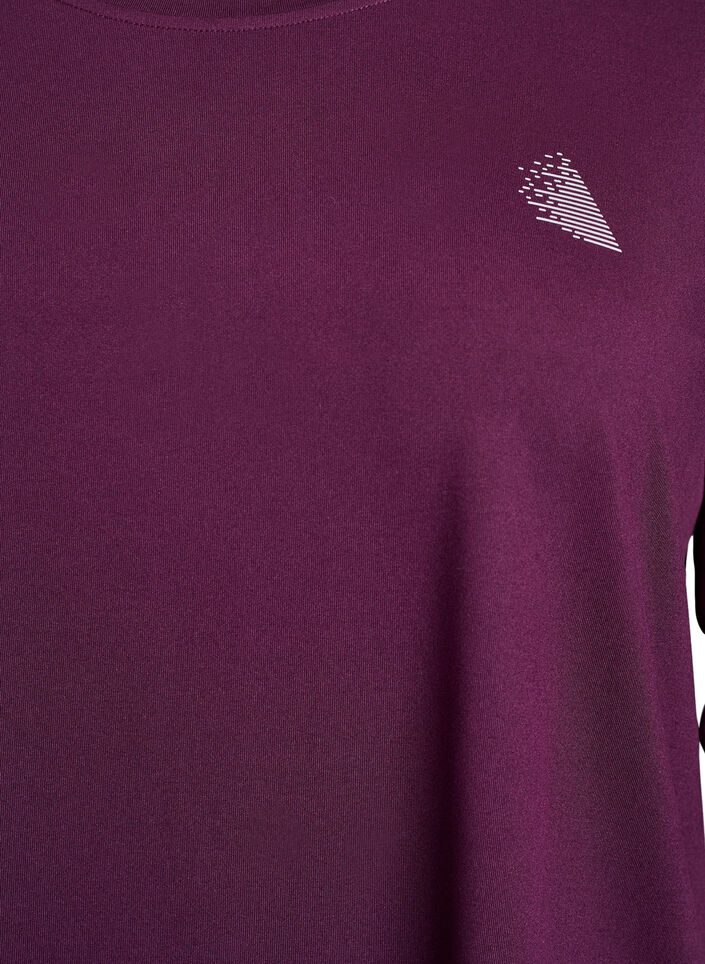 Workout top with 3/4 sleeves, Purple, Packshot image number 2