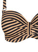 Bikini top with underwire and pattern, Brown, Packshot image number 2