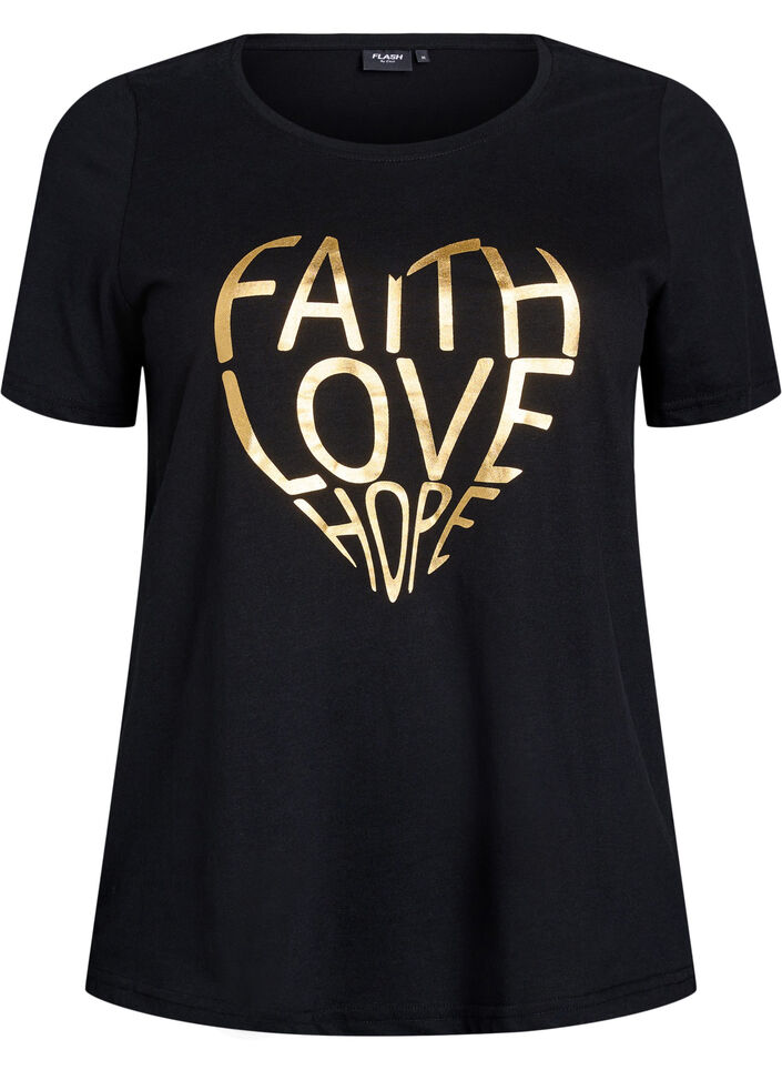 FLASH - T-shirt with motif, Black, Packshot image number 0