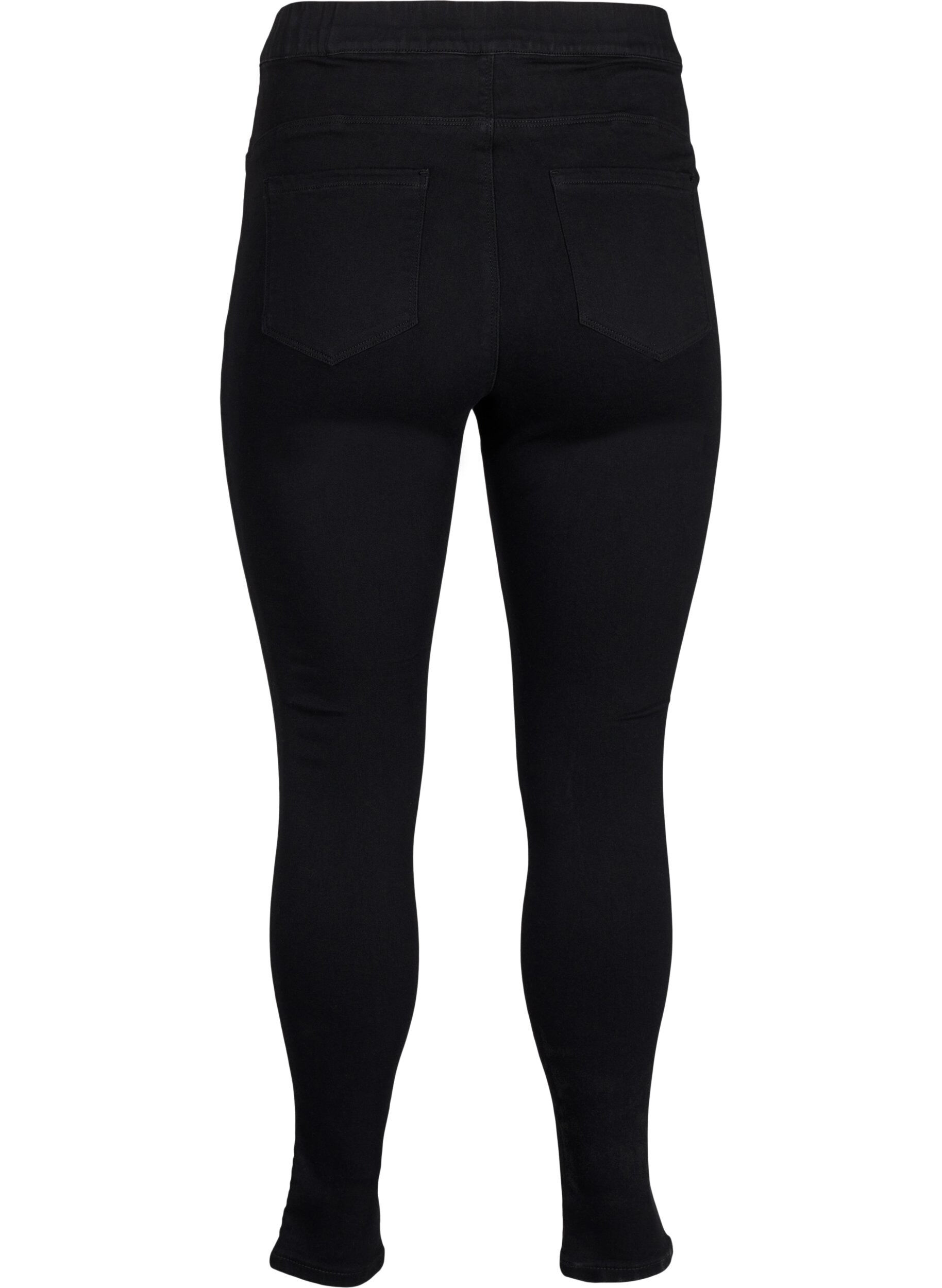 ZizzifashionHigh-waisted jeggings, Black, Packshot image number 1