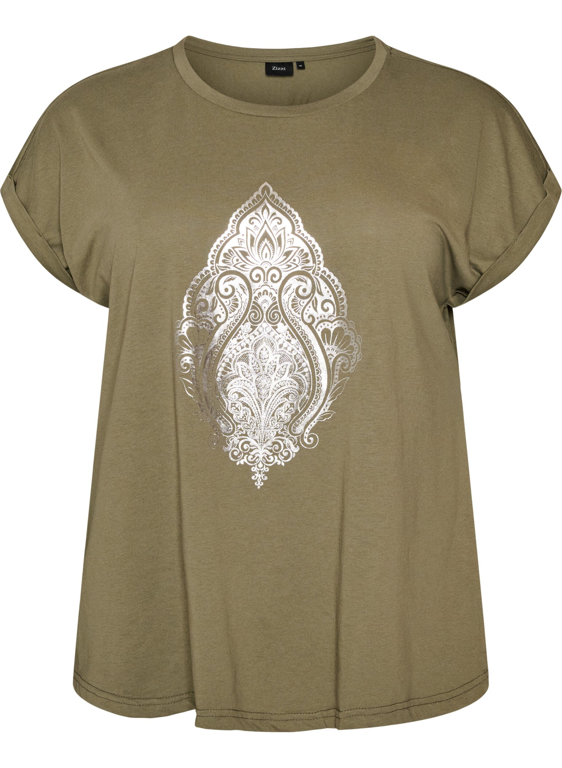 T-shirt with decorative front print