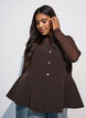 Pinstriped waistcoat with peplum, Brown, Model image number 0