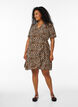 Printed wrap dress with short sleeves, Brown, Model image number 1