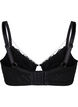 Full coverage lace bra with chain detail, Black, Packshot image number 1