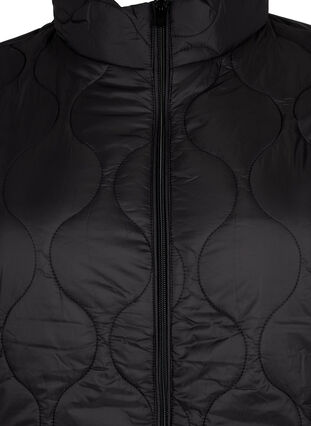 Quilted jacket with zip and pockets, Black, Packshot image number 2