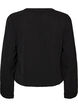 Balloon silhouette blouse with V-neck, Black, Packshot image number 1