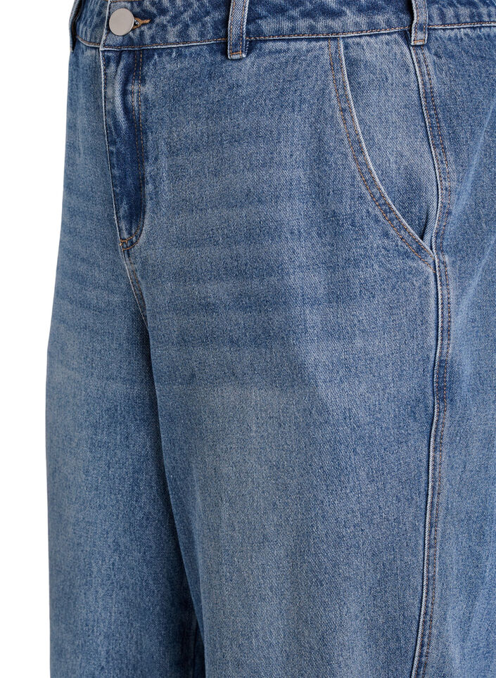 High-waisted barrel jeans, Blue, Packshot