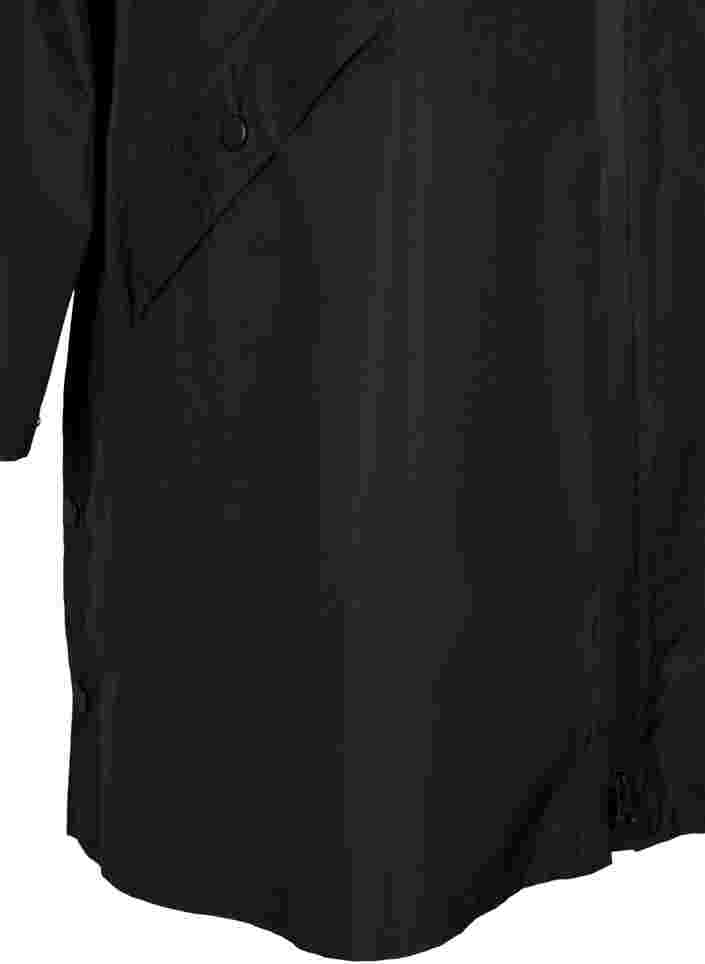 Raincoat with pockets and hood, Black, Packshot image number 3