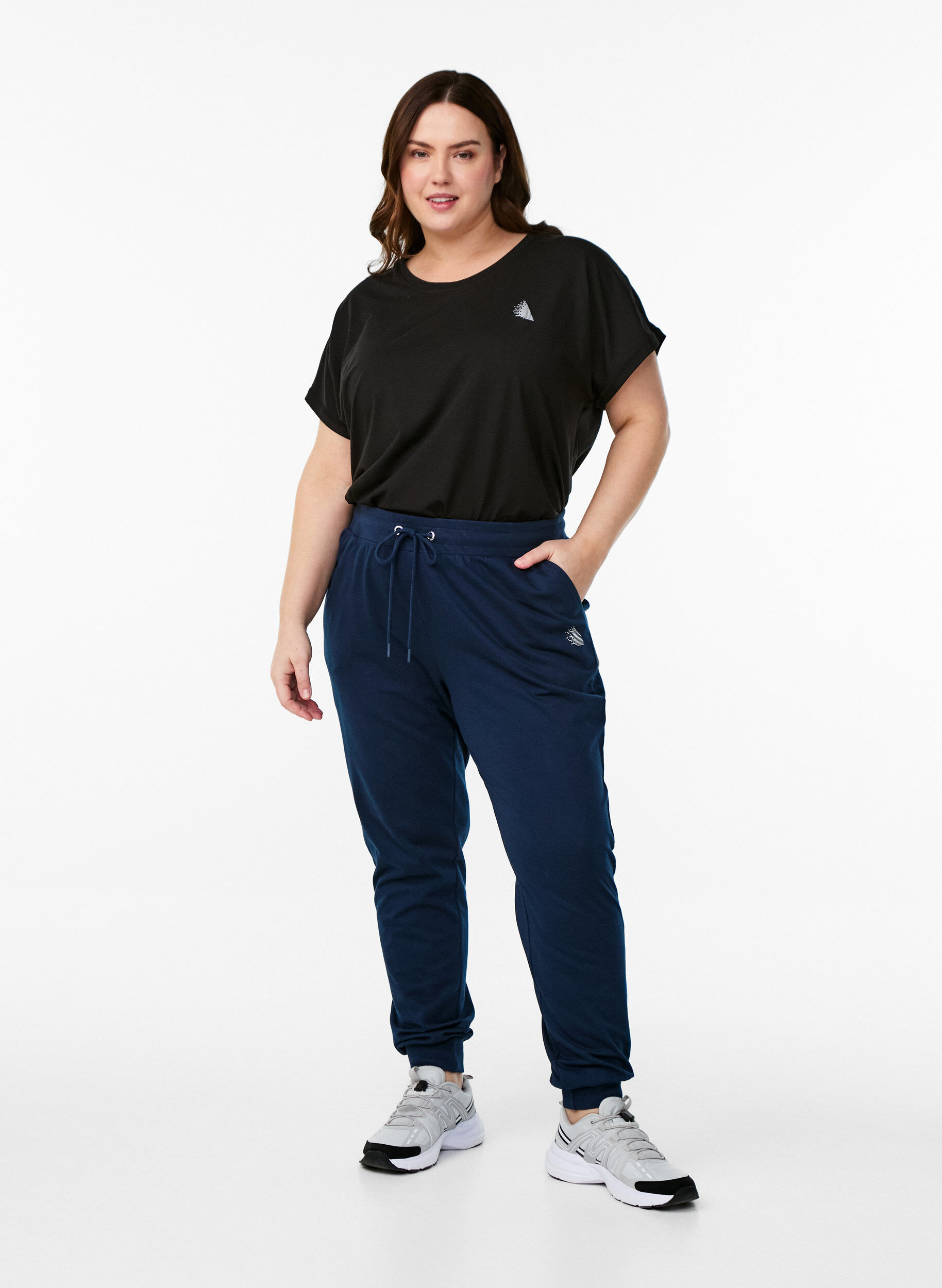 Loose tracksuit trousers with pockets, Blue, Model