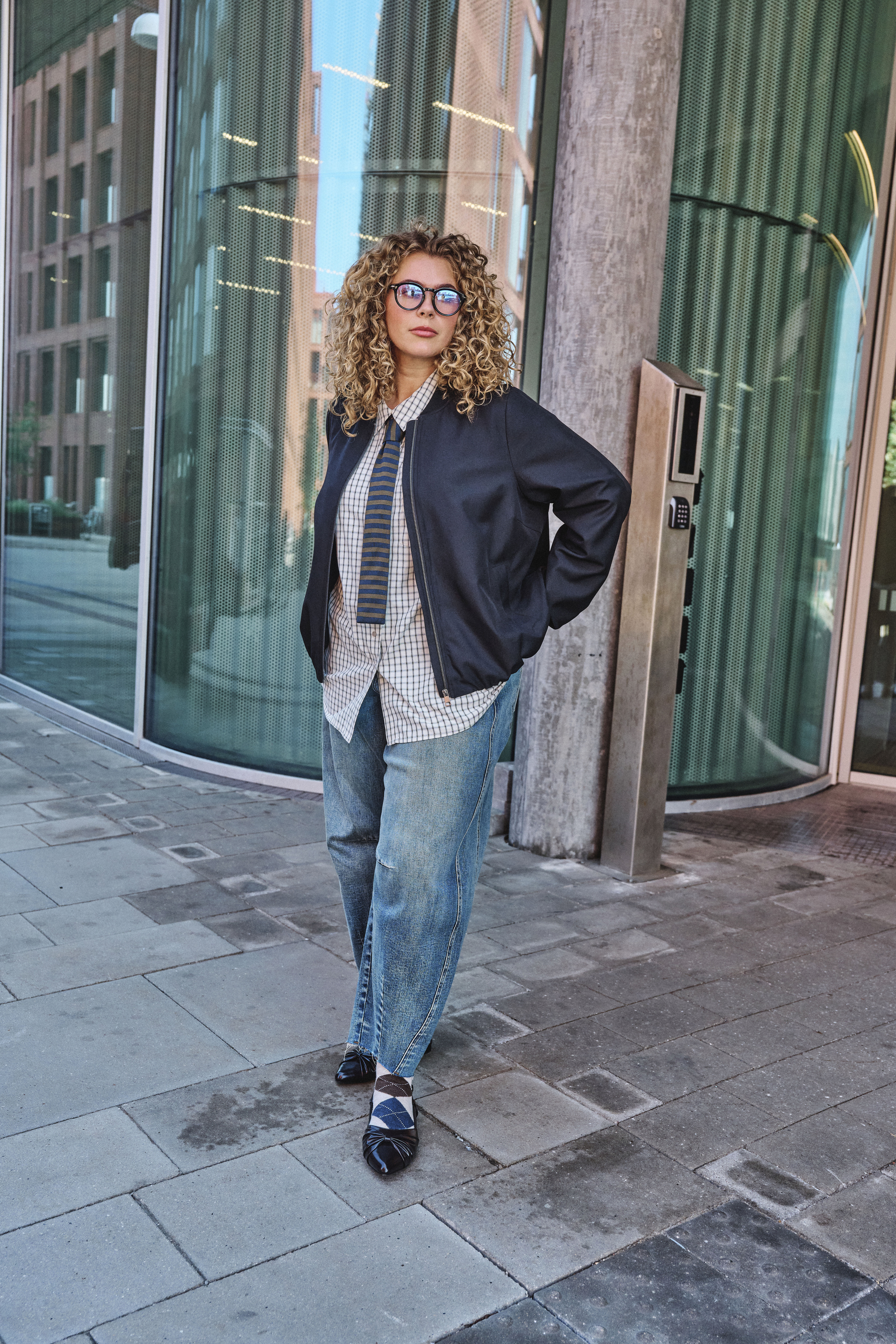 ZizzifashionRelaxed blue everyday style, , Model