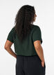 T-shirt with button detail, Green, Model image number 2