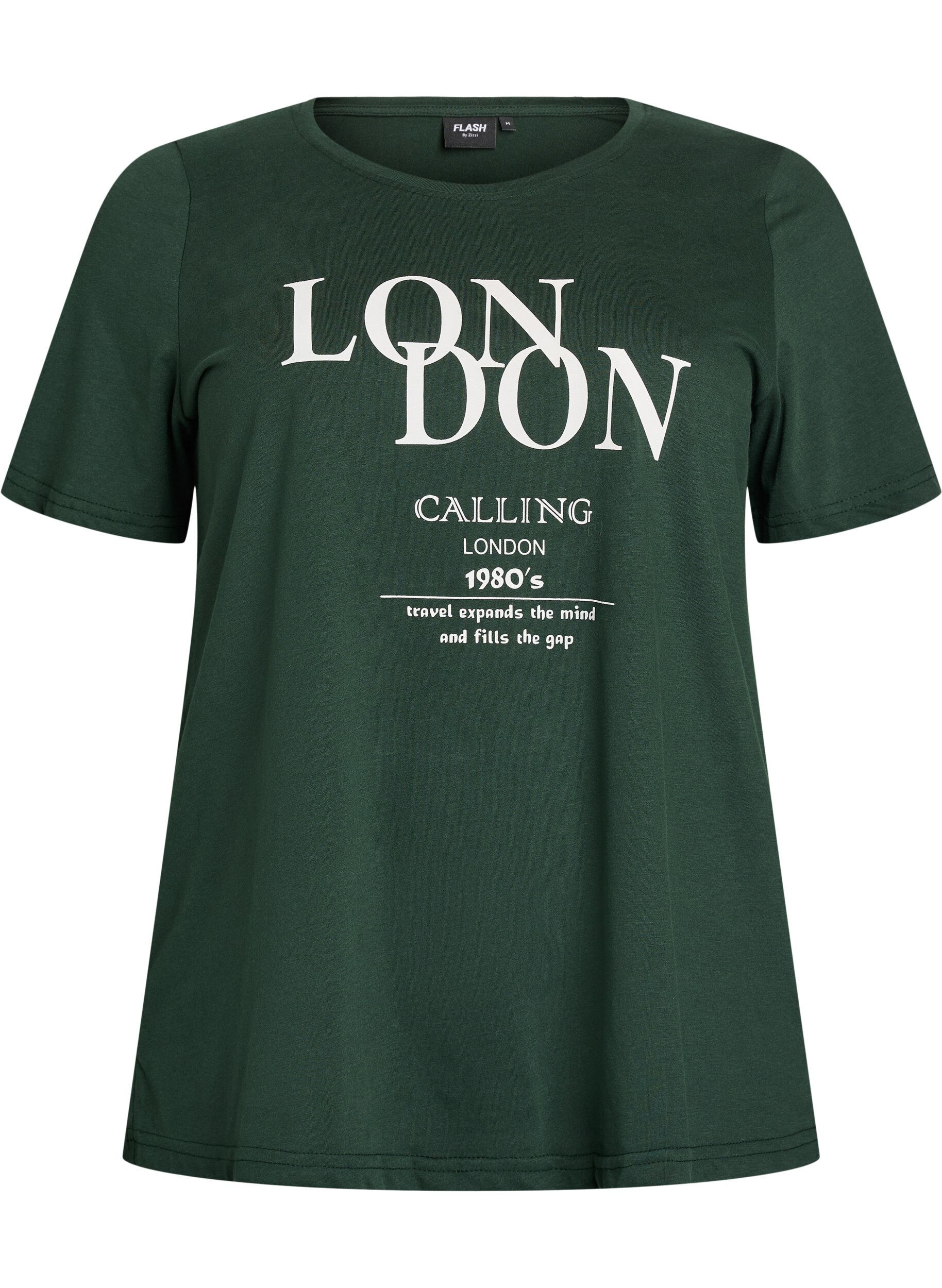 ZizzifashionT-shirt with motif, Green, Packshot image number 0