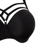 Moulded bra with string detail, Black, Packshot image number 2