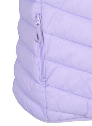Short vest with zip and pockets, Lavender, Packshot image number 3