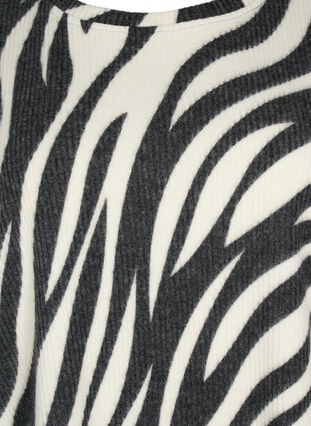 3/4 sleeve Blouse with zebra print, White Zebra, Packshot image number 2