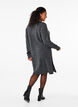 Long sleeved rib knit dress, Dark Grey Black Mel., Model image number 1