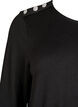 Blouse with decorative buttons, Black, Packshot image number 2