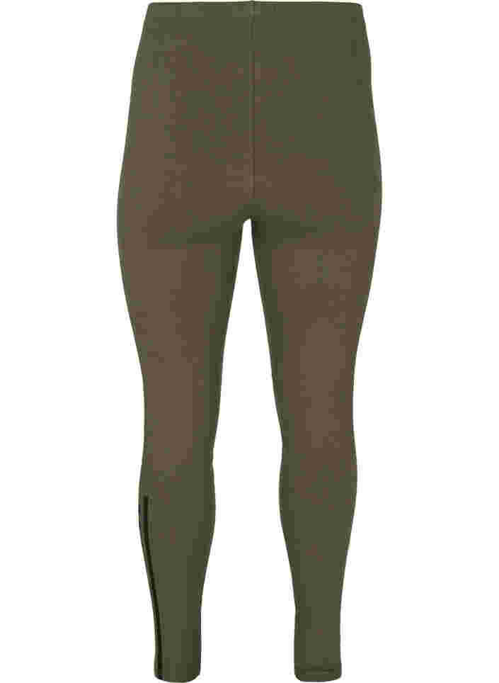 Cotton leggings with print details, Ivy Green, Packshot image number 1