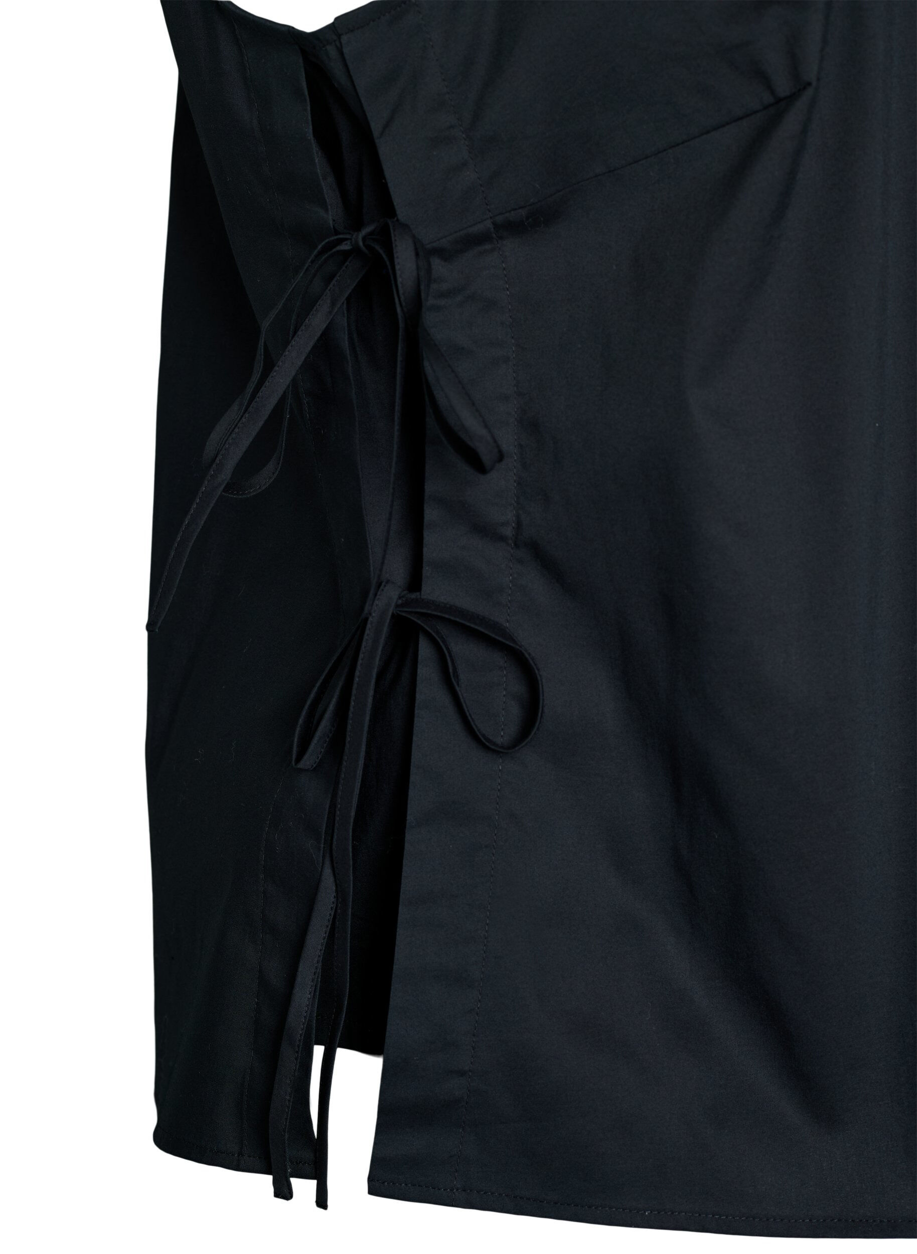 Zizzifashion Sleeveless top with tie detail at the sides, Black, Packshot image number 3