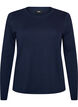 Long-sleeved basic T-shirt with a round neck, Blue, Packshot image number 0