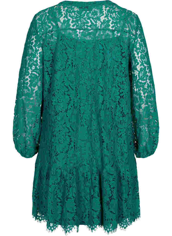 Lace dress with long sleeves, Evergreen, Packshot image number 1